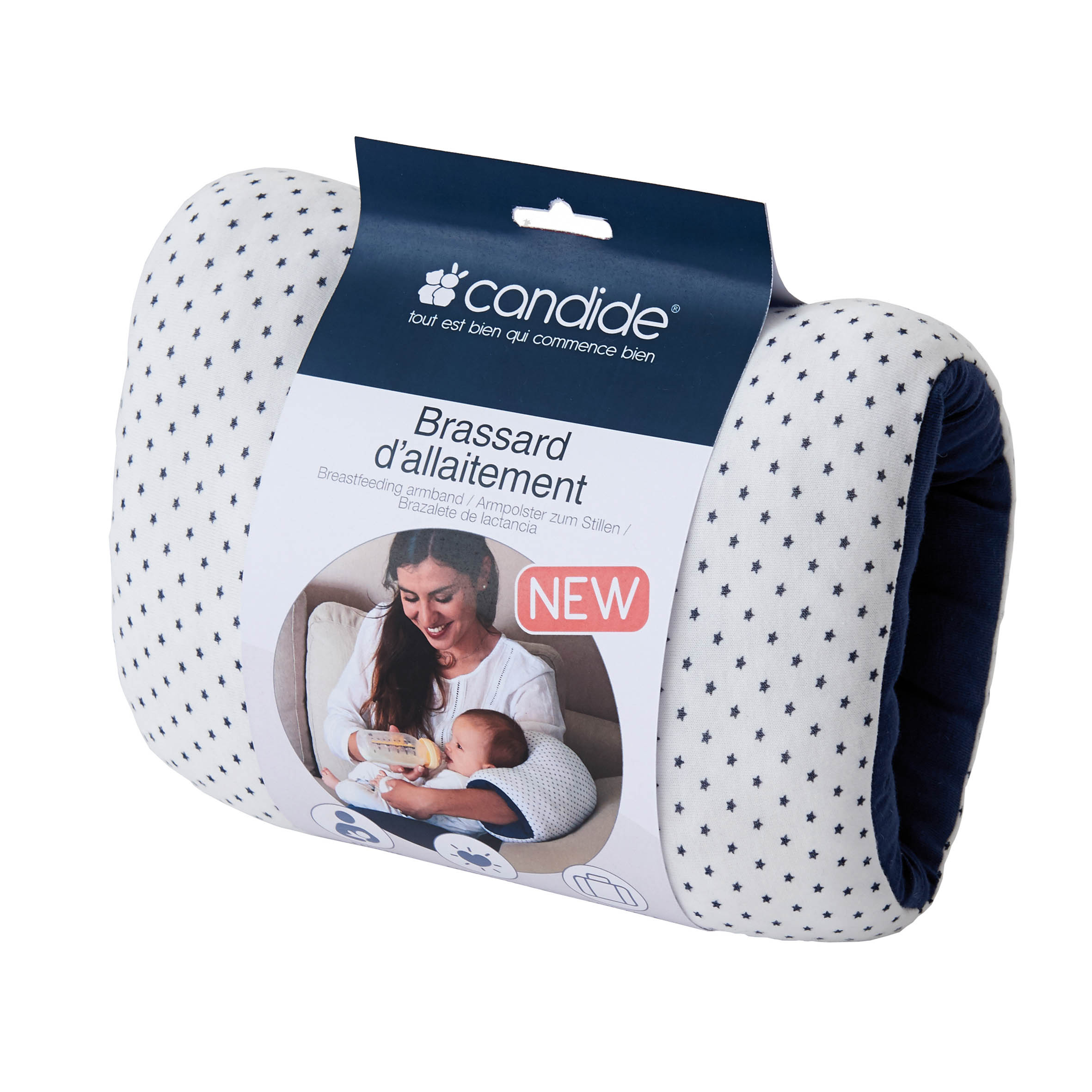 candide Coussin Confort Evolutif Etoiles Bleu Marine